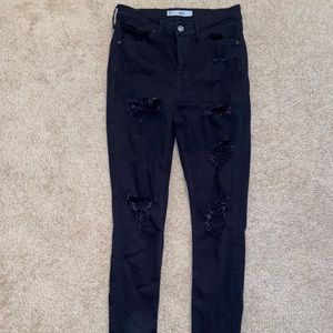 black top shop ripped jeans